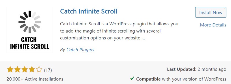 Catch Infinite Scroll Plugin