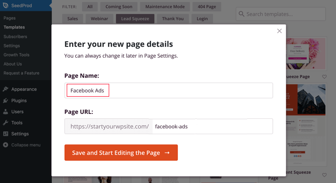 Facebook-ads-Enter-Your-new-page-details