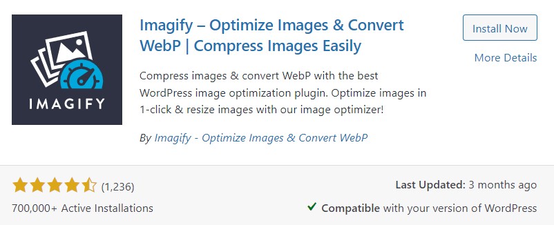 Imagify-Optimize Images and Convert WebP WordPress Plugin