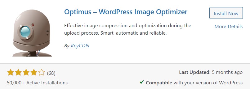 Optimus-WordPress Image Optimizer Plugin