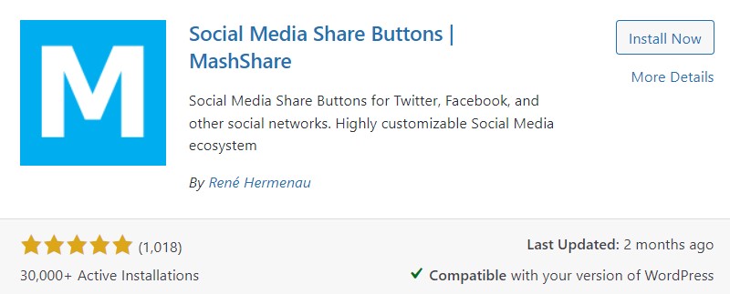 Social Medi Share Buttons-MashShare
