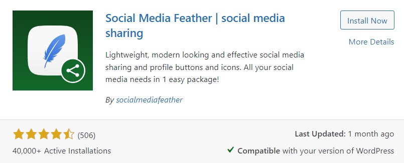 Social Media Feather Plugin