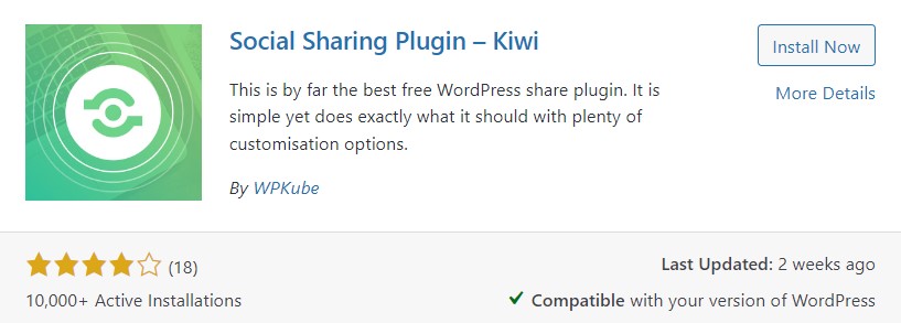 Social Sharing Plugin-Kiwi