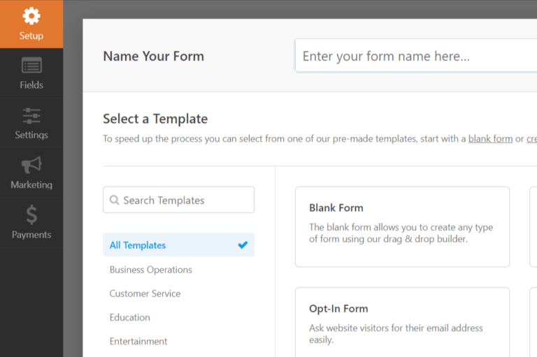 WPForms-Builder-Blank-Form