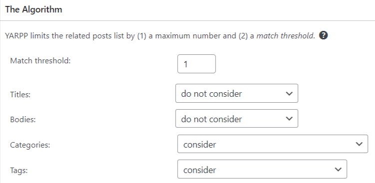 YARPP-The-Algorithm-Settings