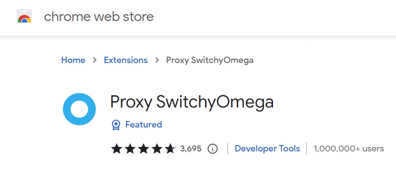 Proxy SwitchyOmega Chrome Extension