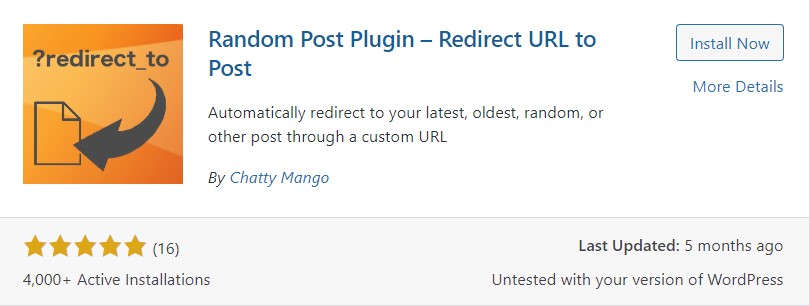 Random Post Plugin WordPress