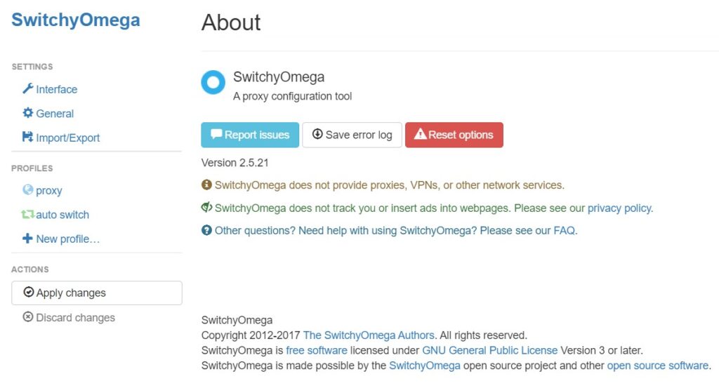 Switchy Omega Proxy Setup