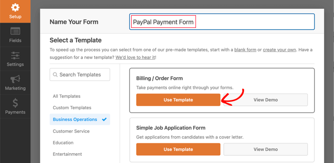 paypal-form-choose-a-template