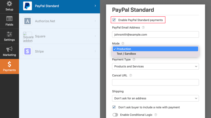 paypal-form-enable-paypal