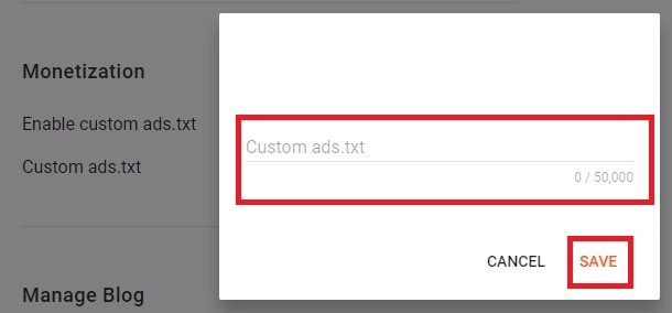 Blogger-Settings-Monetization-Add Custom Ads.txt